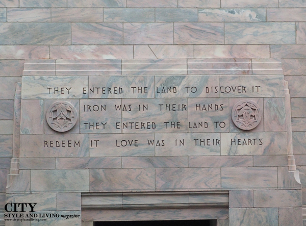 An inscription in honour of George Joslyn