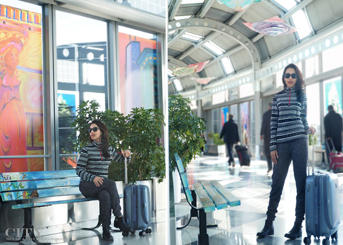 City style and living magazine style fashion blogger airport style chicago