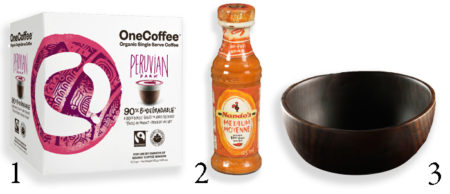 City Style and Living Magazine products for the kitchen, one coffee, nandos, gaiam