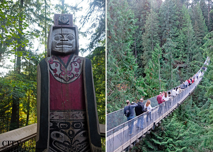 capilano bridge and totem