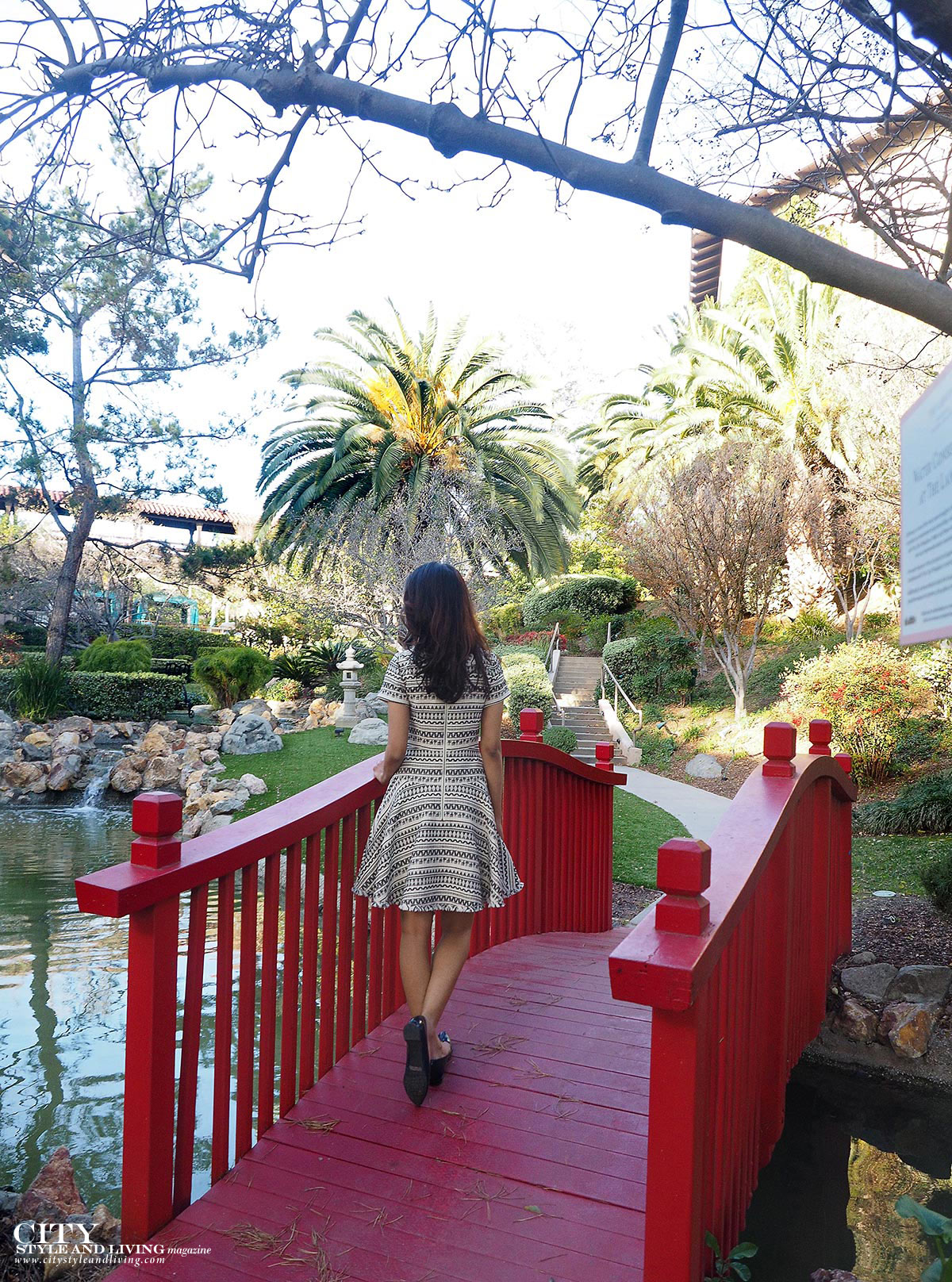 City style and living magazine japanese garden bridge langham pasadena