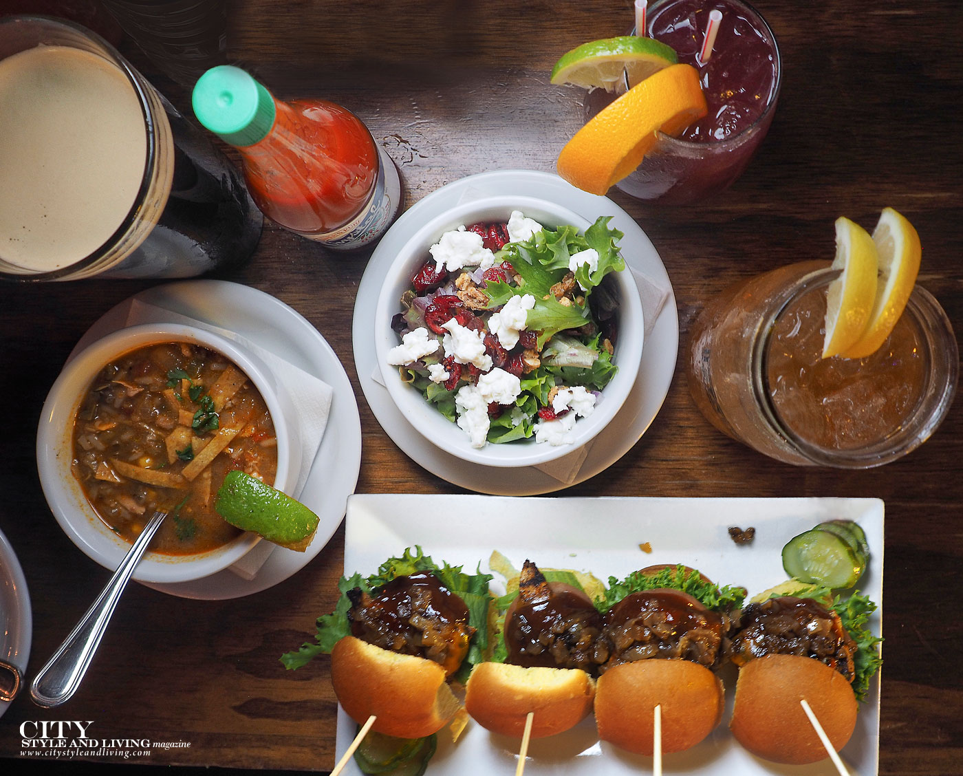 City Style and Living Magazine Barcadia New Orleans dinner burgers, salad, soup