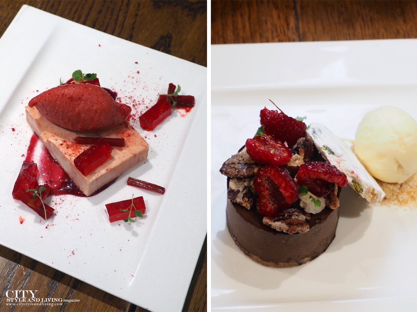 City Style and Living Magazine Winter 2018 Travel Wales Luxury Hotel Holm House Penarth desserts at restaurant
