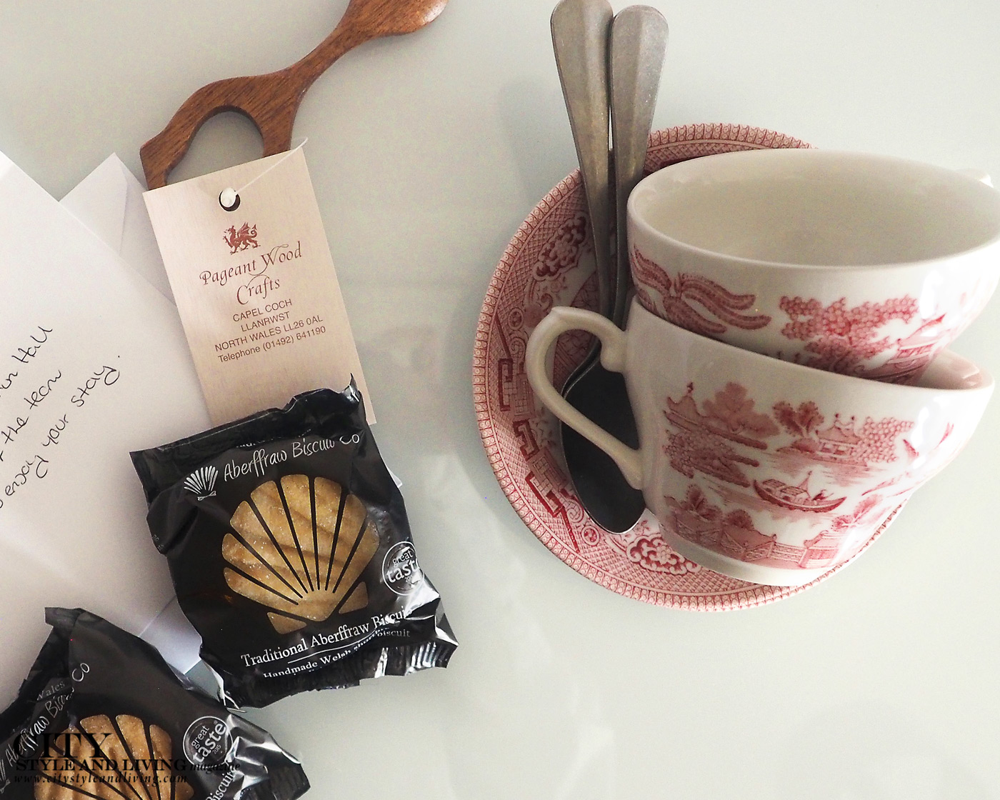 City Style and Living Magazine Winter 2018 Travel Luxury Hotels Wales Caer Rhun Hall Welcome to the hotel tea and biscuits